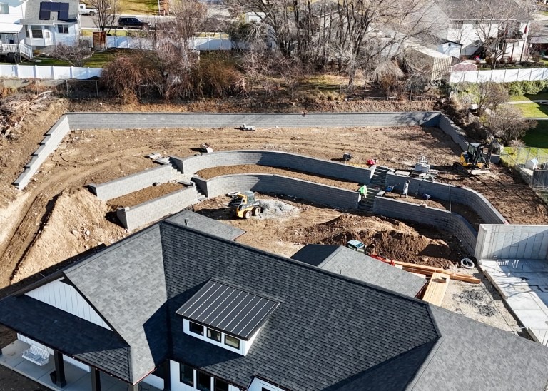 Retaining Wall Project by Green Shield Utah